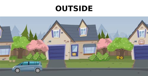 Picture of outside a house - jump to the outside section of the house