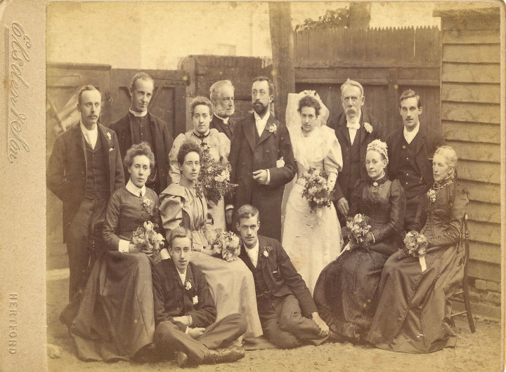An old wedding photograph taken in Hertford.